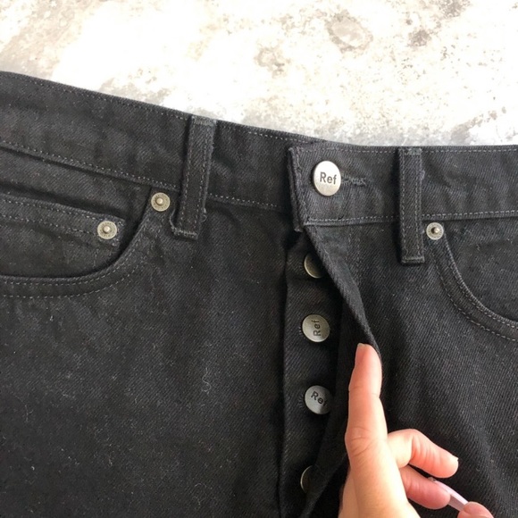 Reformation Black Dixie High Rise Denim Shorts - Picture 3 of 7